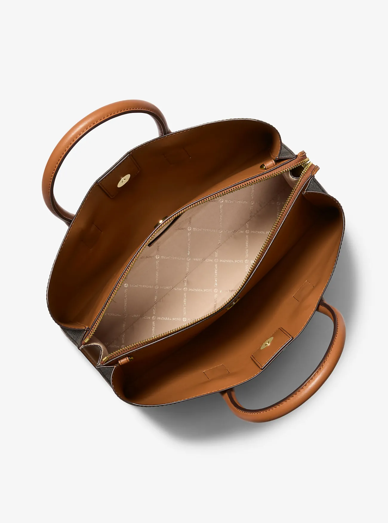 Michael Kors Tas Ruthie met kenmerkend logo, groot Outlet