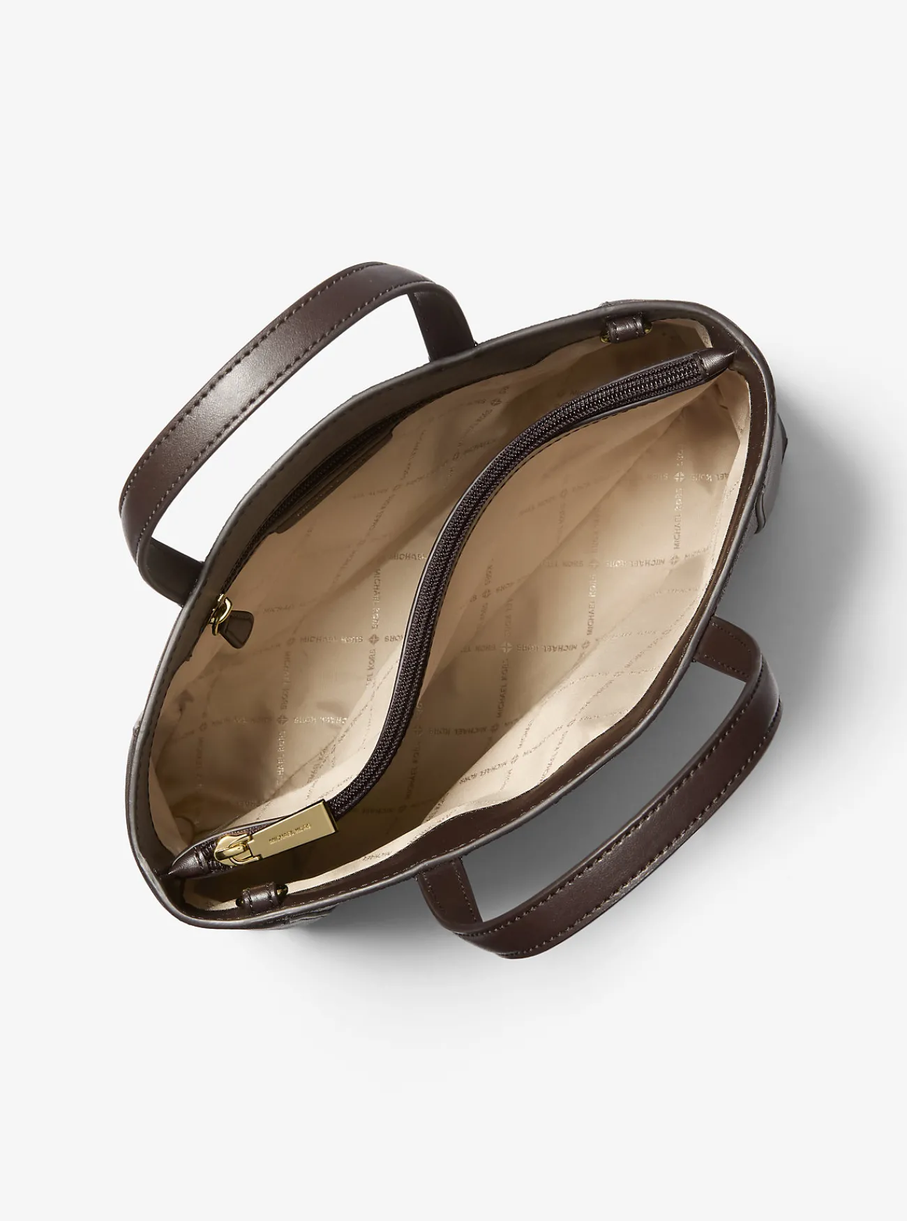 Michael Kors Tas Sallie met kenmerkend logo, middelgroot CHOCOLADE Outlet