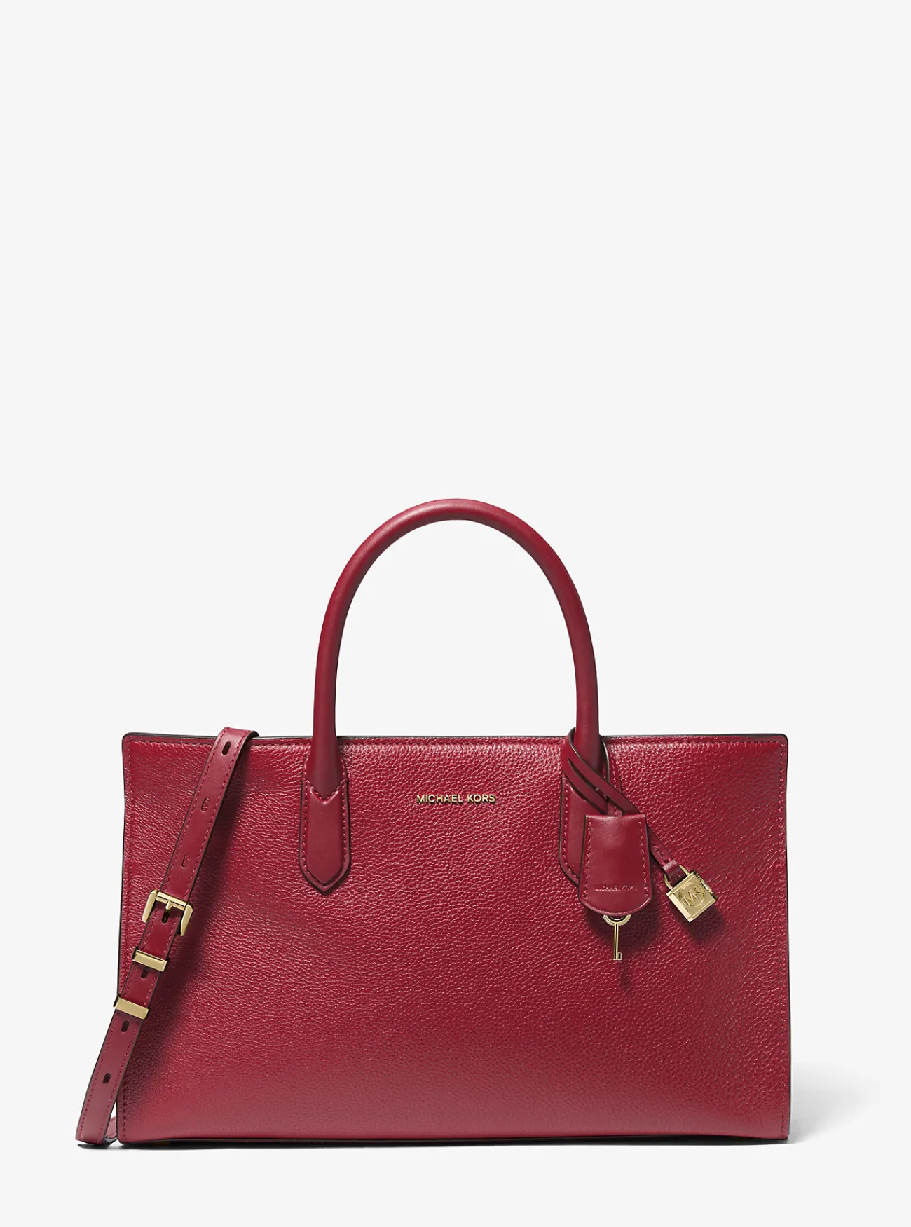 Michael Kors Tas Scarlett van leer, middelgroot DIEPROOD New