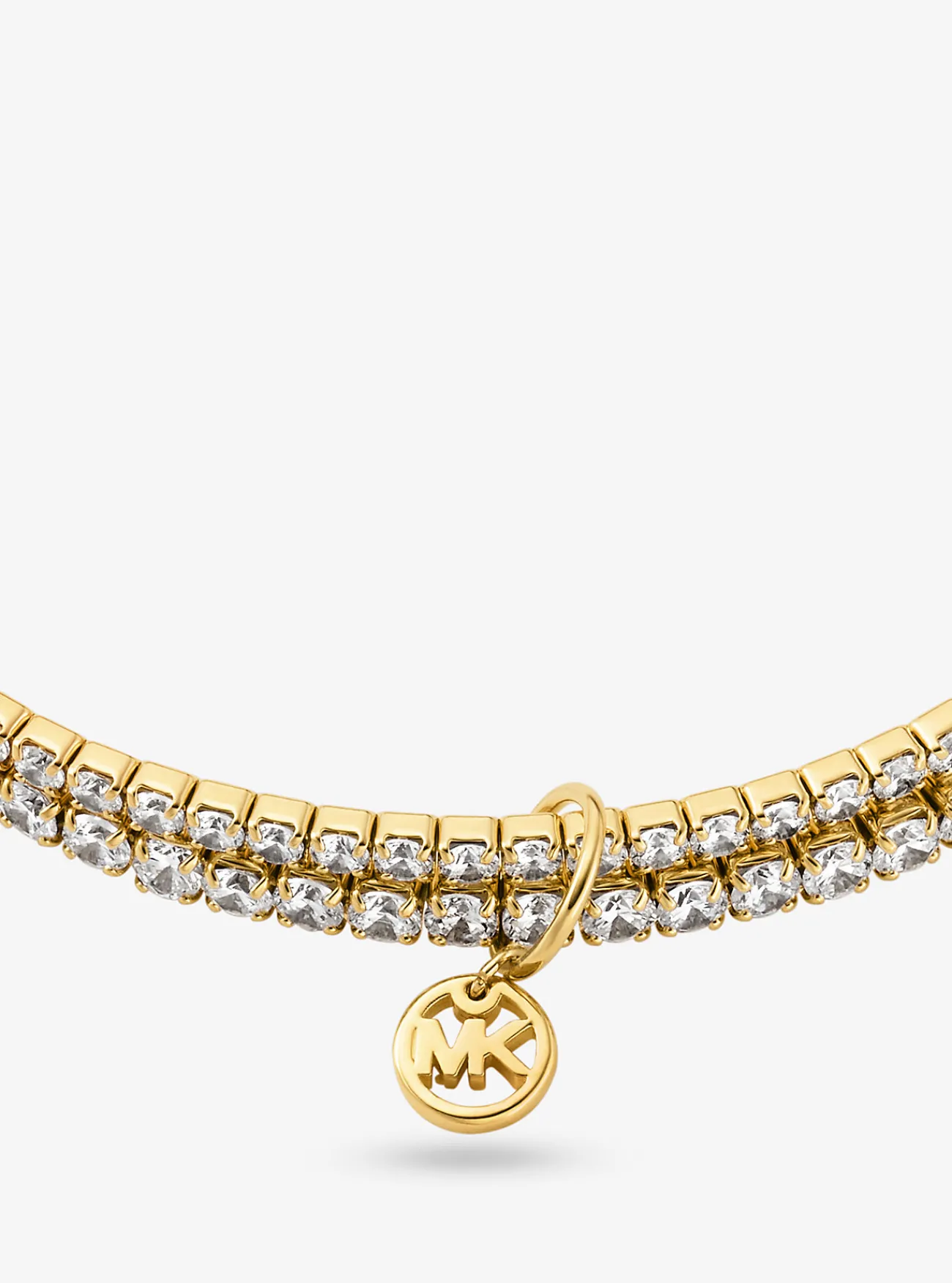 Michael Kors Tennisarmband van messing met plating met edelmetaal, dubbele band GOUD Clearance
