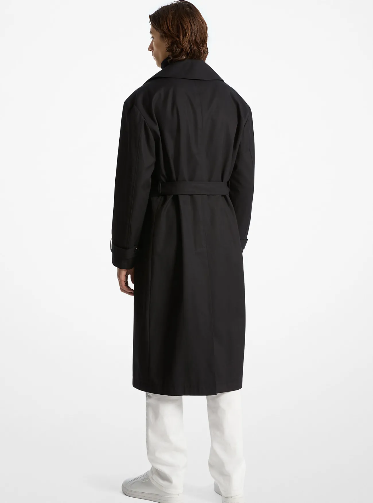 Michael Kors Trenchcoat van katoen, oversized ZWART Outlet