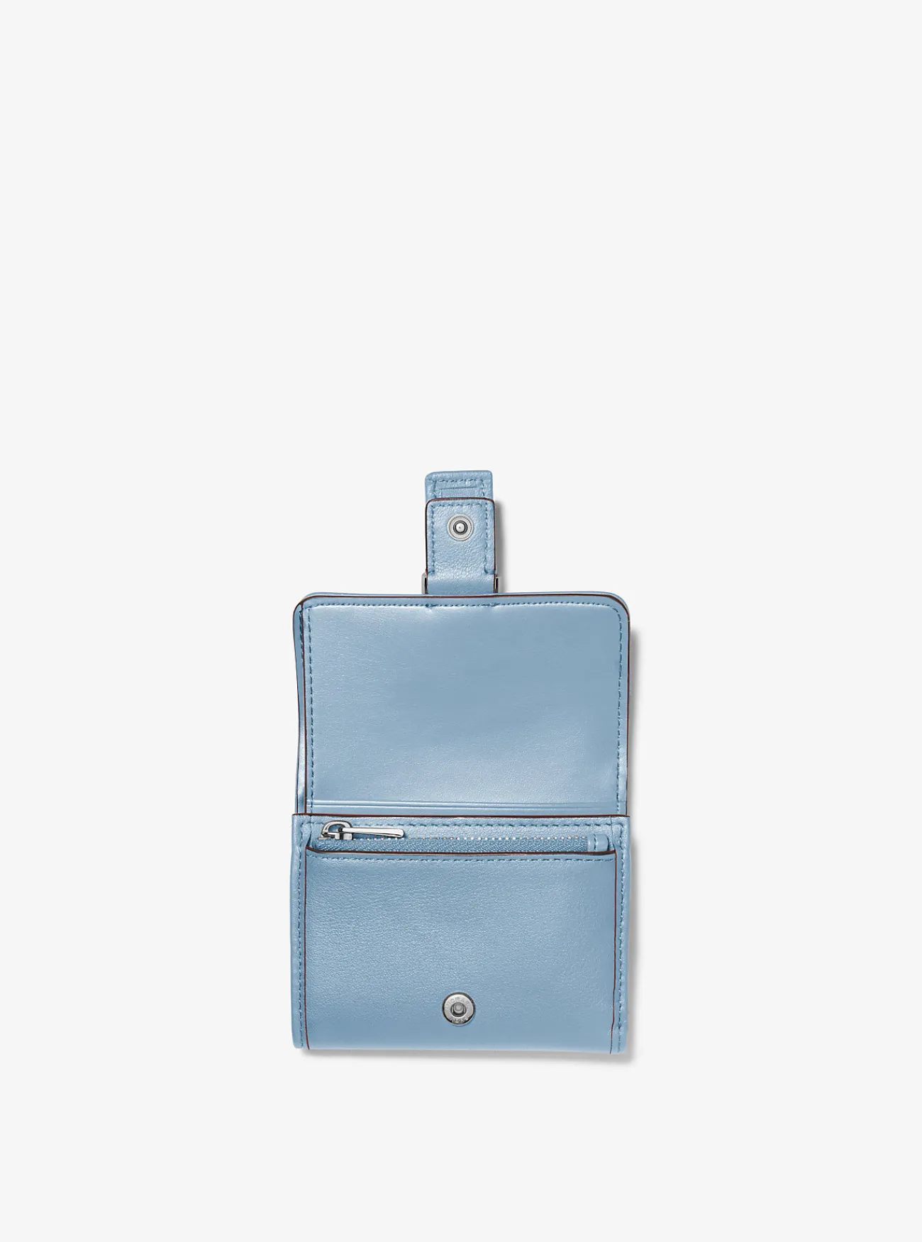 Michael Kors Tri-fold portefeuille Colby van leer, klein CHAMBRAY New