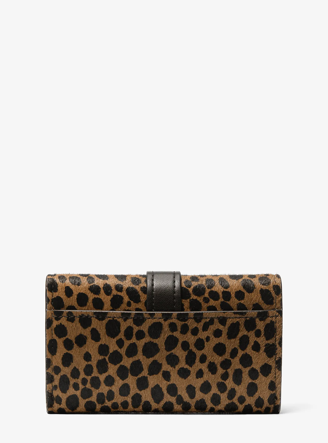 Michael Kors Tri-fold portefeuille Nolita van kalfshaar met jachtluipaardprint, middelgroot HUSKMULTI Online