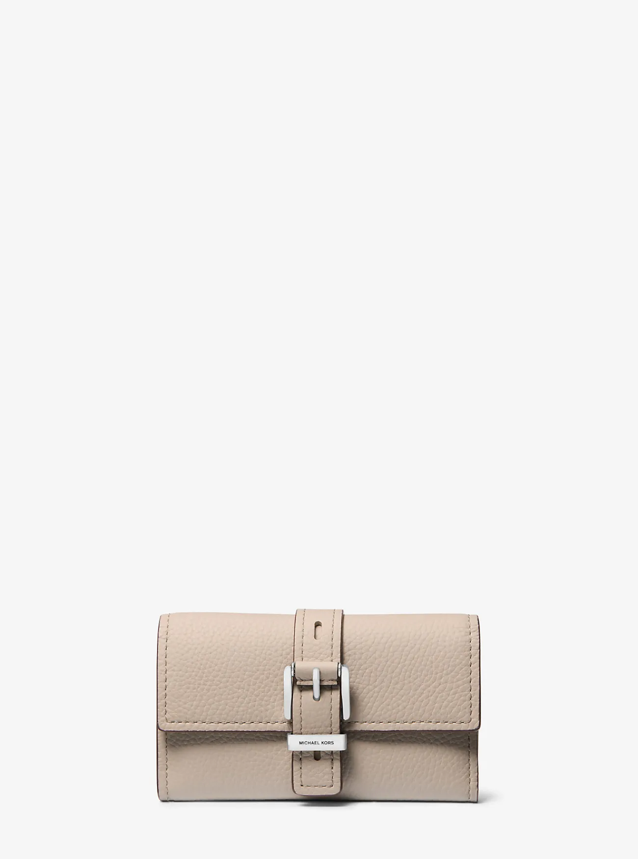Michael Kors Tri-fold portefeuille Nolita van getrommeld leer, middelgroot LICHTZAND Clearance