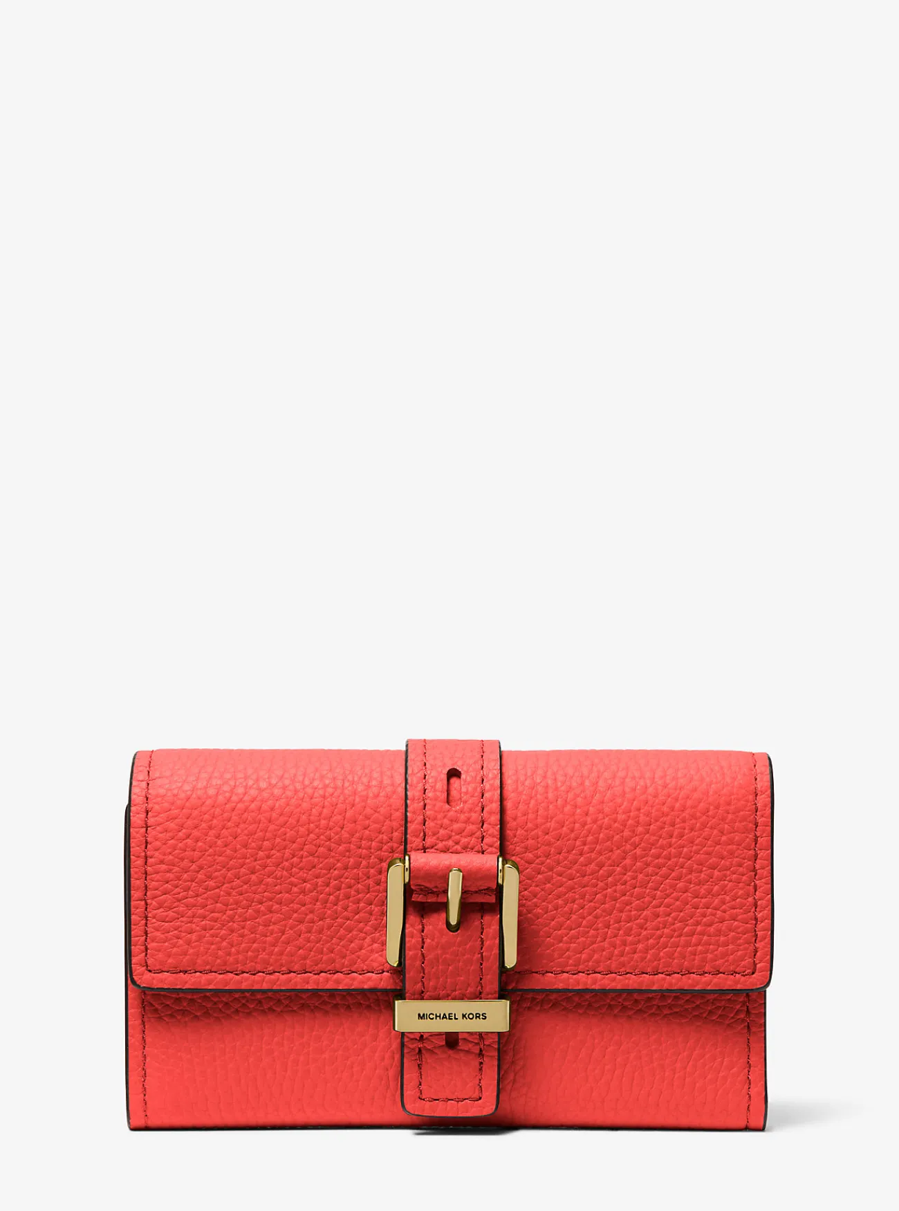 Michael Kors Tri-fold portefeuille Nolita van getrommeld leer, middelgroot GEBRANDSIENNA Sale