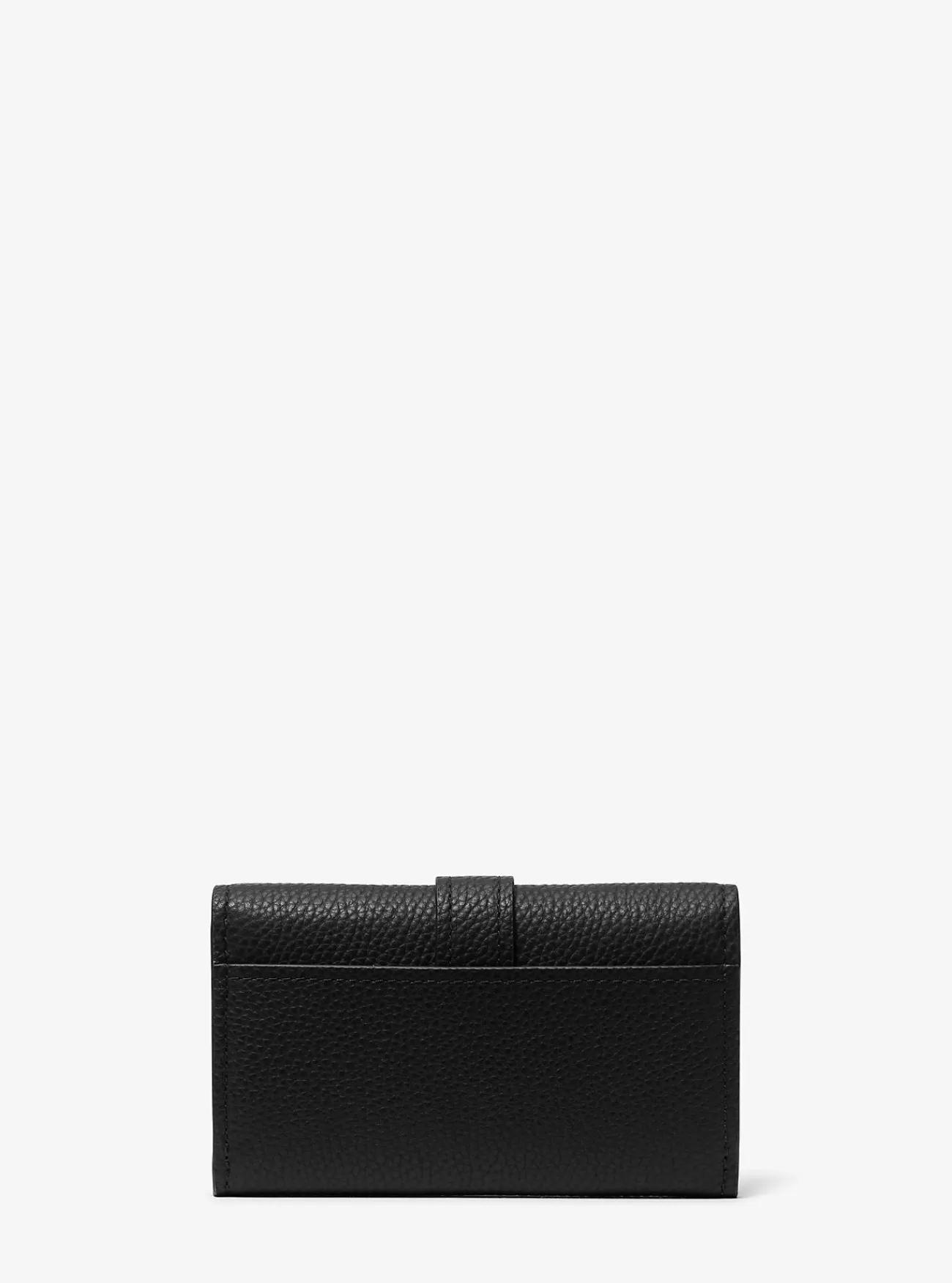 Michael Kors Tri-fold portefeuille Nolita van getrommeld leer, middelgroot ZWART New