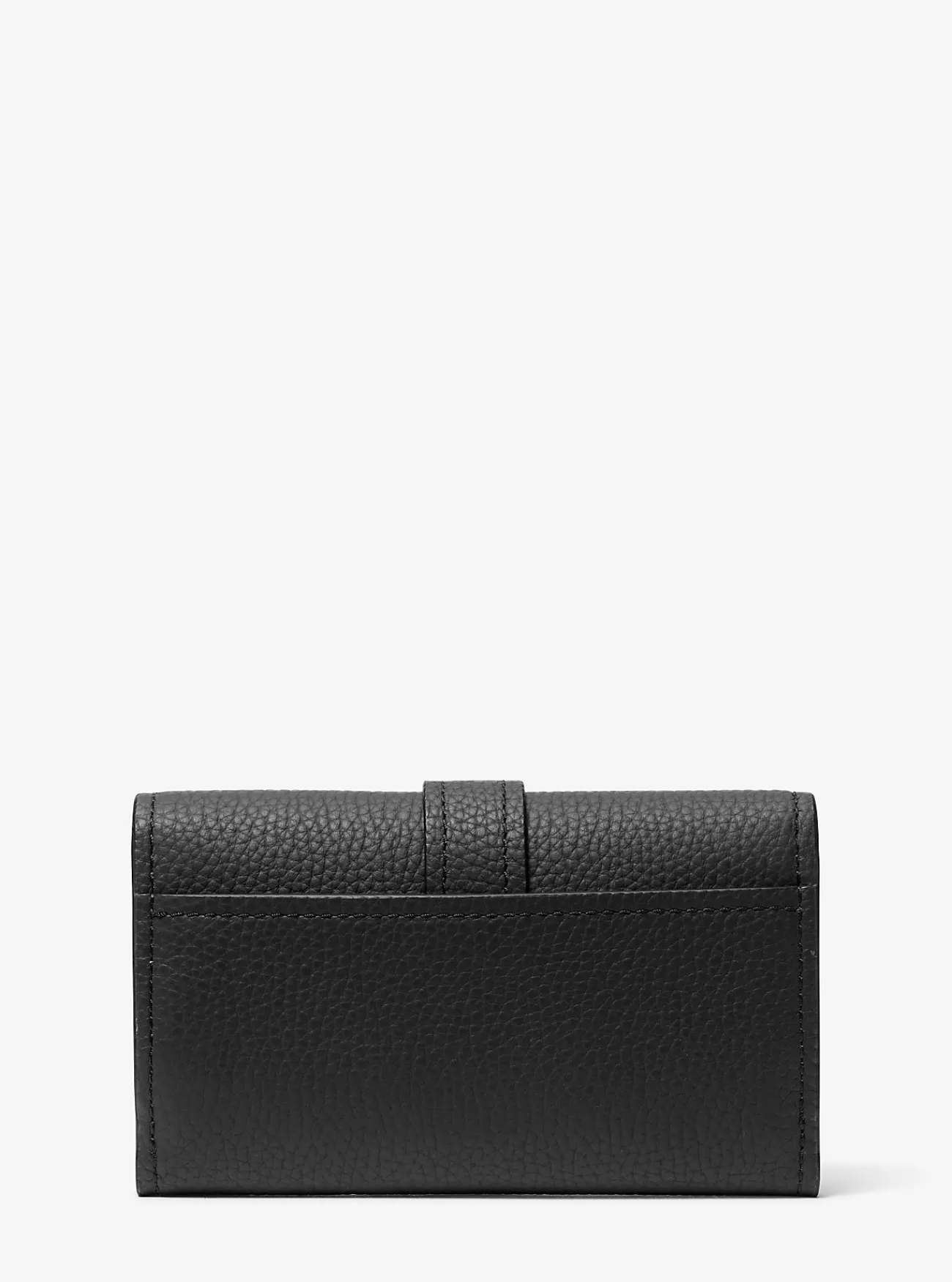 Michael Kors Tri-fold portefeuille Nolita van getrommeld leer, middelgroot ZWART New