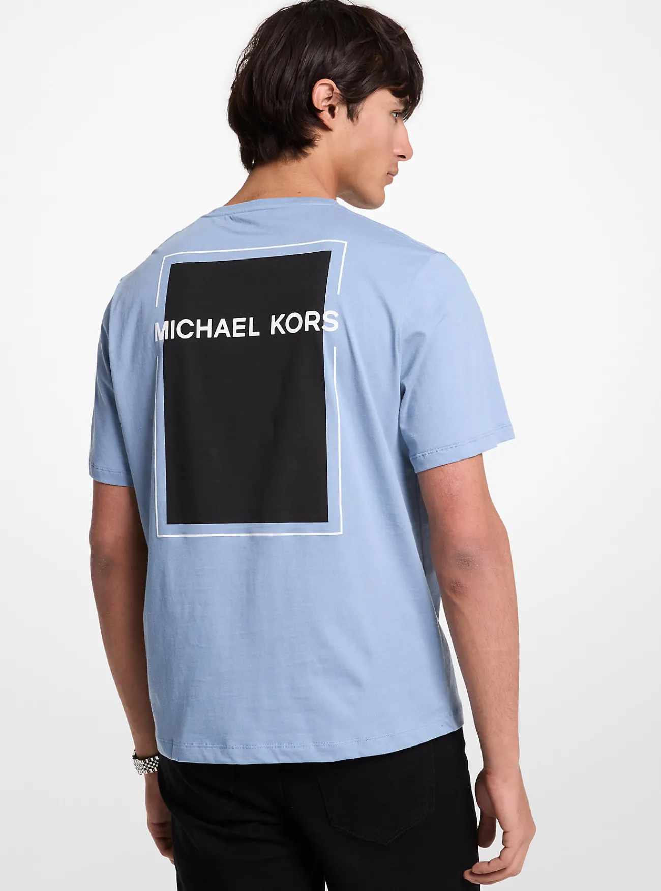 Michael Kors T-shirt van katoen met grafisch logo CHAMBRAY New