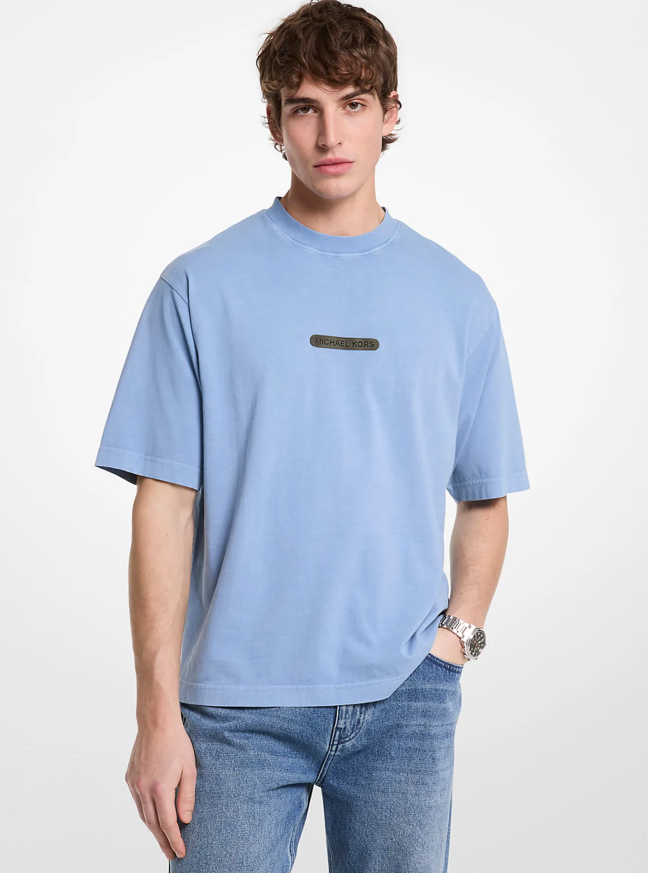 Michael Kors T-shirt van katoen met logo CHAMBRAY Fashion