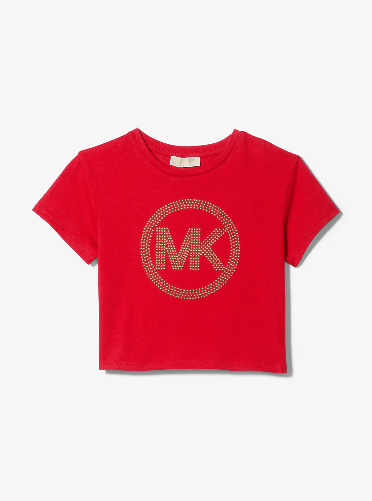 Michael Kors T-shirt van katoen met logo en studs ROOD Clearance