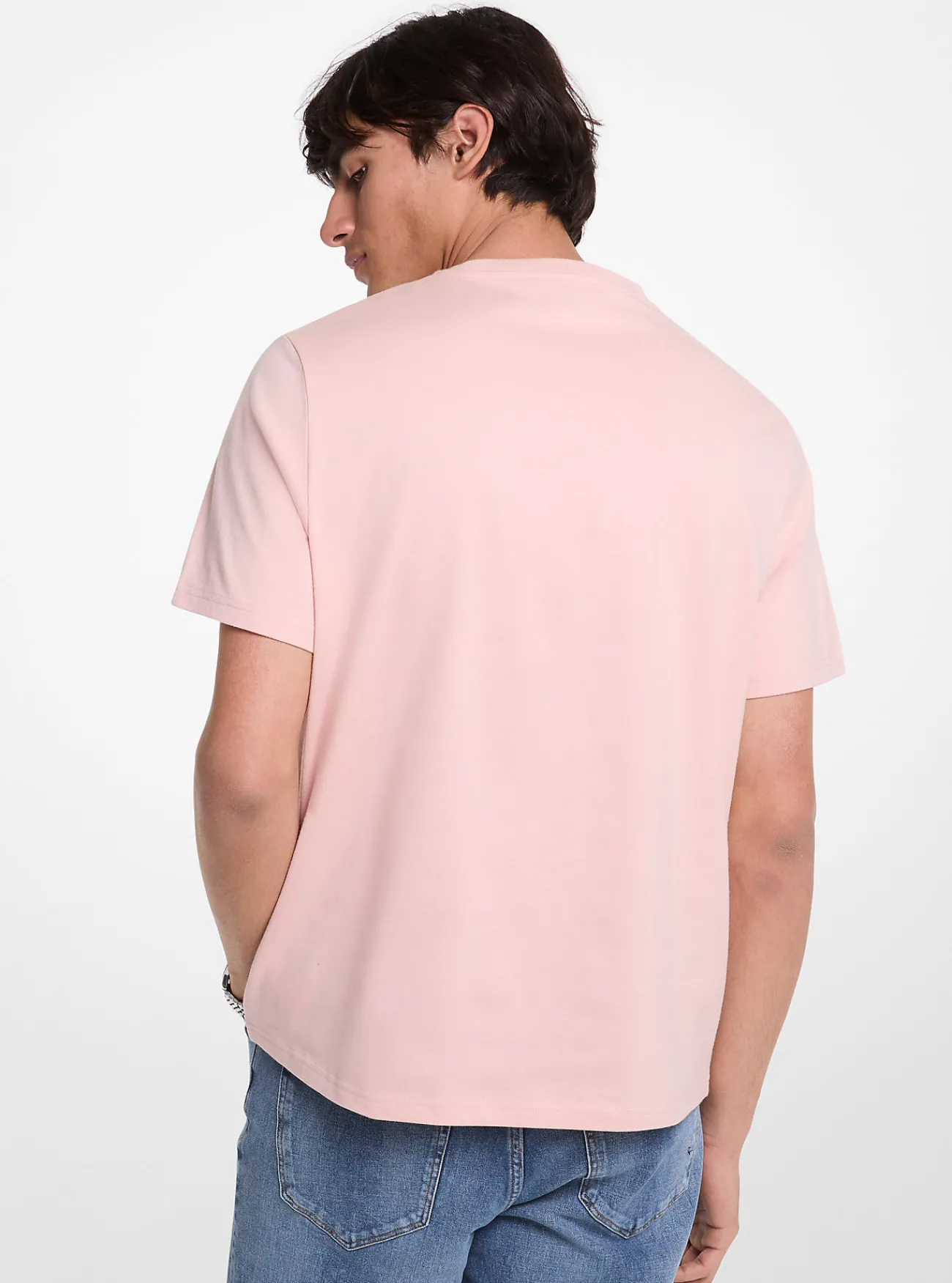 Michael Kors T-shirt van katoen met reli&euml;flogo ROZENWATER Fashion