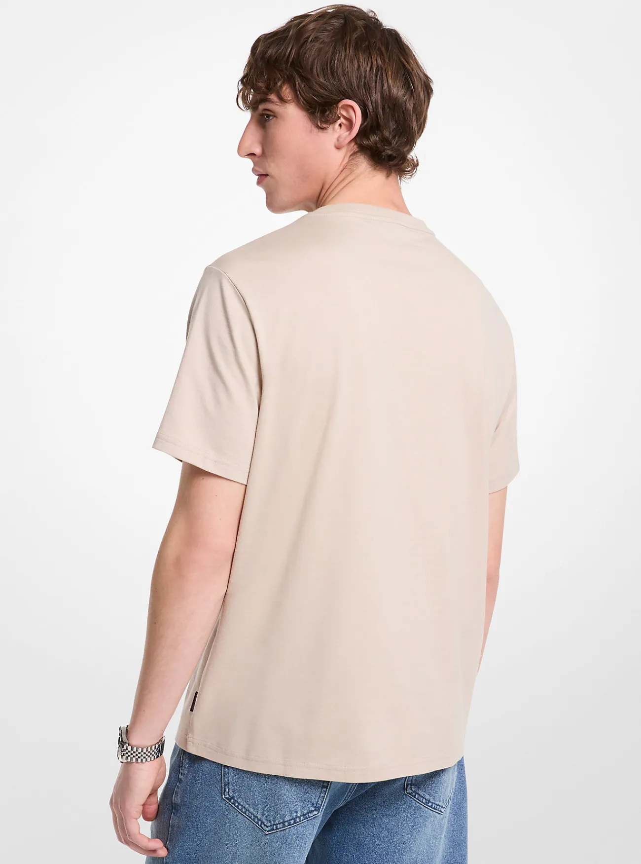Michael Kors T-shirt van katoen met reli&euml;flogo DUIN New