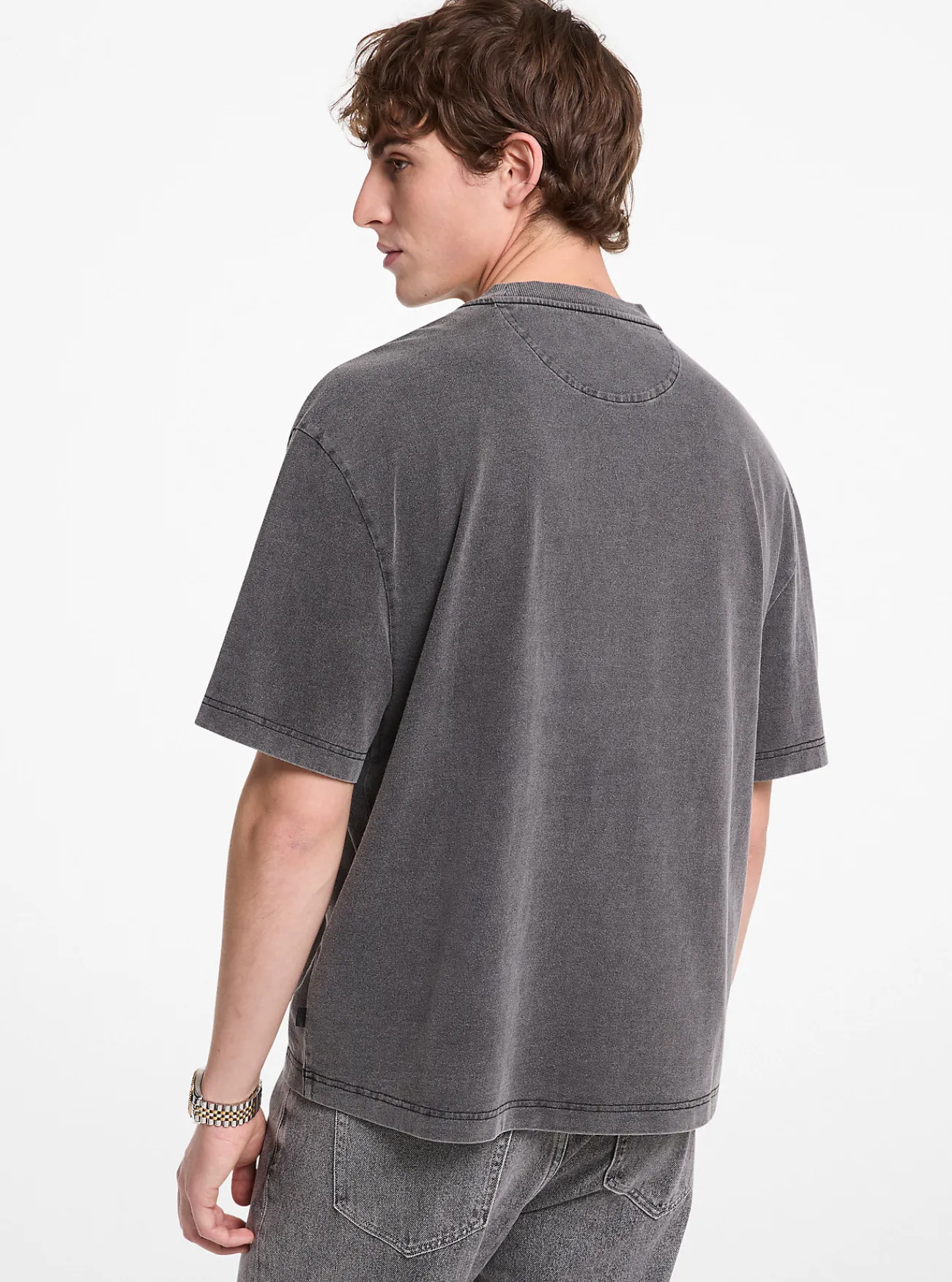 Michael Kors T-shirt van katoenjersey met logo ZWART Online