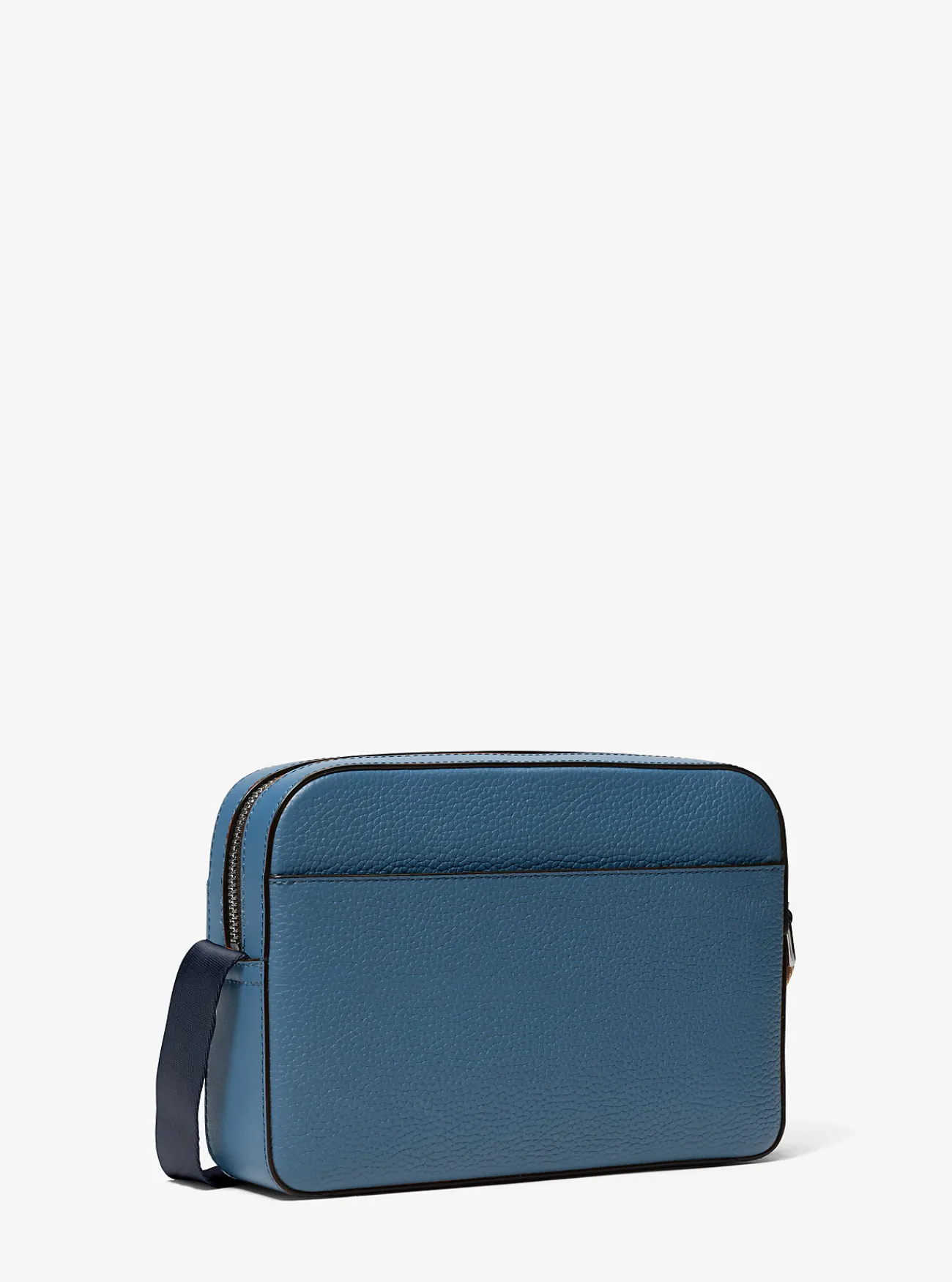 Michael Kors Utility-crossbodytas Hudson van getrommeld leer DONKERCHAMBRAY Best