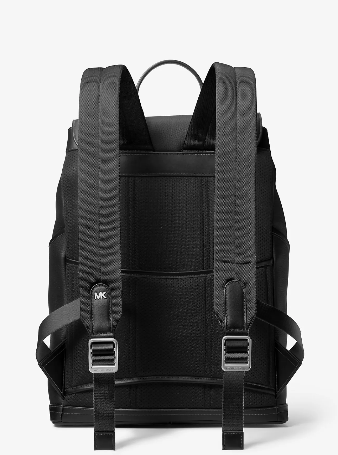 Michael Kors Utilityrugzak Hudson van getrommeld leer ZWART New