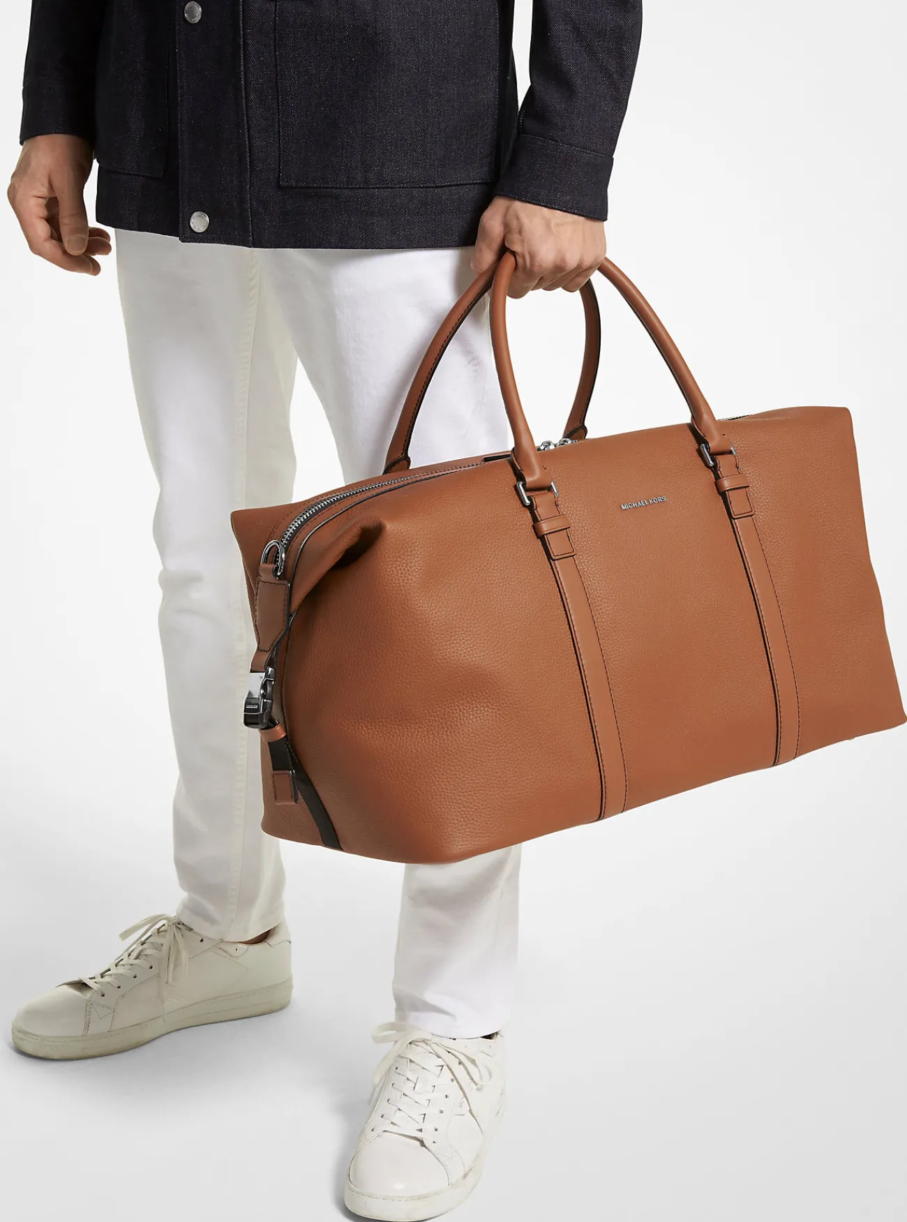 Michael Kors Weekendtas Hudson van leer LUGGAGE Discount
